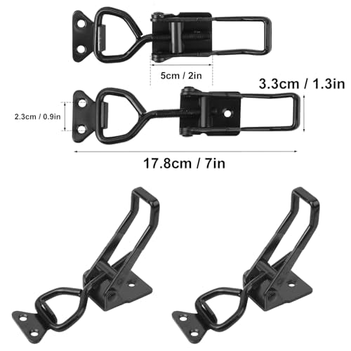 10 Pack 4003 Toggle Clamp, Heavy Duty Metal Toggle Latch Clamp for Secure Fastening, 1320Lbs Holding Capacity for Draw Latchs, Cam Latch, and Box Latch Applications?4003 Style, Black? - size: 10 Pack 4003 black