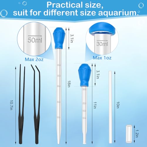 5In1 Aquarium Coral Feeder Kit, Droppers, Straight/Curved Tweezers, Black | Coral Feeder Kit 60ml And 30ml Droppers, Extender Pipe, Straight And Curved Tweezers, For Reef Feeding And Aquarium Cleaning - color: Black