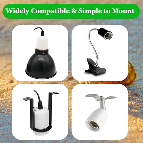 UVB Light for Reptiles with Anti-Glare Lens UVB Bulb 5W LED UVA UVB Reptile Light Bulb Soft Glow UVA UVB Lights for Turtle, Cameleon, Lizard, Bearded Dragon, Gecko 1 Pack