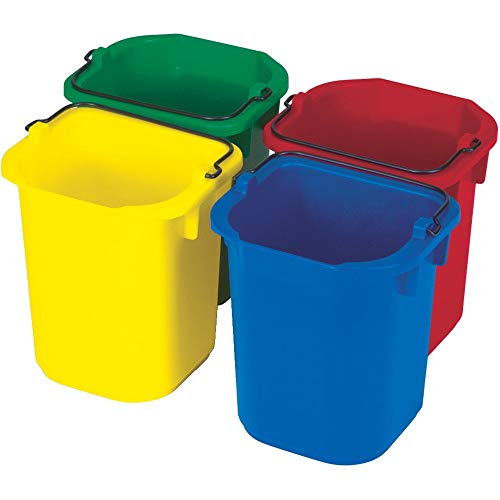 Rubbermaid Commercial Products Heavy-Duty Cleaning Pail 5-Quart Blue Utility Bucket with Built-In Spout and Handle for House Cleaning/Storage/Livestock Feeding/Car Washing