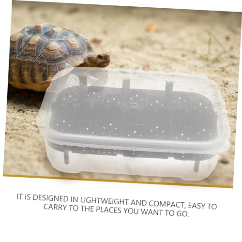 Happyyami 1pack Professional Compartment Reptile Breeding Box Egg Incubator Case for Gecko Lizard and Tortoise Eggs Easy to and Manage for Pet Breeding and Hatching - color: Black