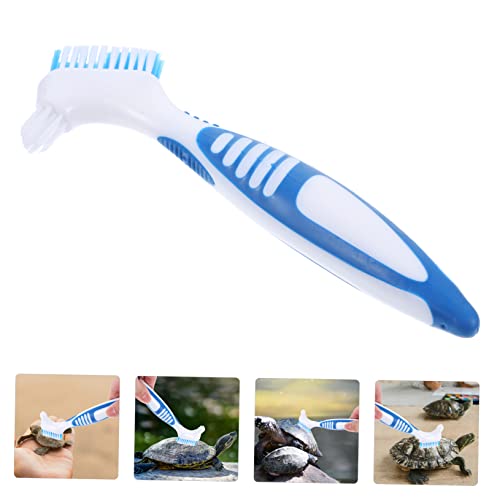 Turtle Cleaning Brush Multi-Functional Creative Personal Denture Household Double-Head Brace Cleaning Brush for Turtle Shell Aquarium Reptile Tank