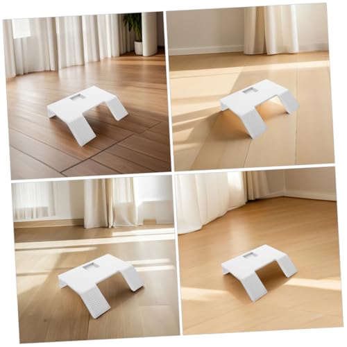 Toyvian 2pcs Plastic Turtle Ramp Suction Cups Floating Dock for Basking Desktop Reptile Basking Platform for Turtle Tank - color: White