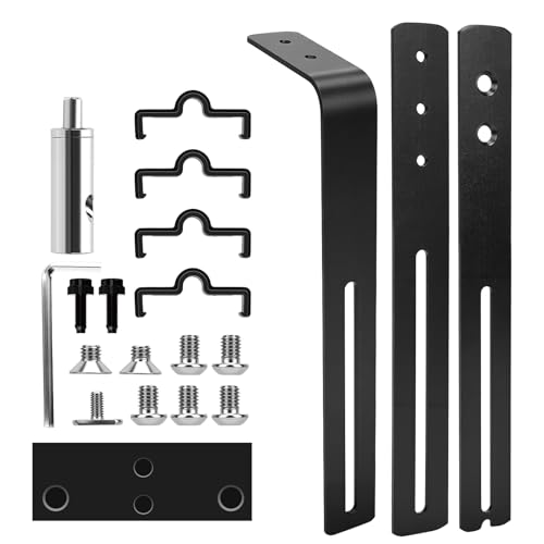 Adjustable Aquarium Light Bracket, Suitable for 13mm Aquarium Walls, Black | Universal Aquarium Light Stand, Fits for Reptile, Fish Tank LED, Plant Lamps, 2.8mm Thick Aluminum Alloersal