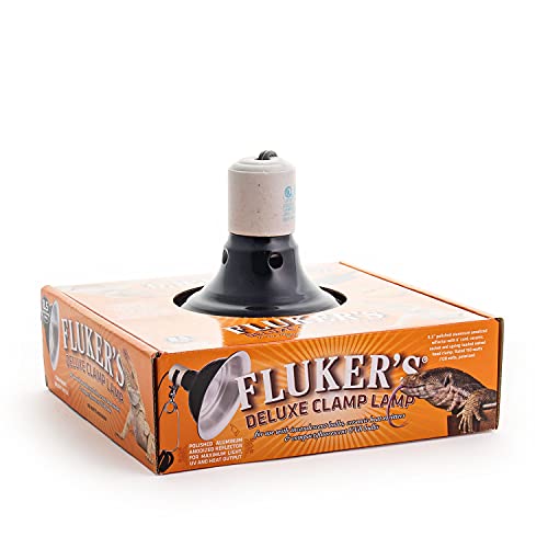 Fluker's Repta-Clamp Lamp, Heavy Duty Clamp Light For Reptile Tanks and Terrariums, UL/CUL Approved, Great for Reptile Basking, 150-Watt Maximum with On/Off Switch, 8.5" - size: 8.5 Inch (Pack of 1), style: Repta-Clamp Lamp with Switch for Reptiles