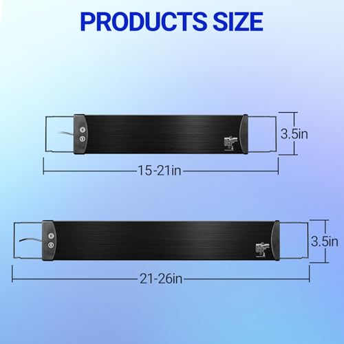 REPTI ZOO UVB Reptile Light with Dimming | 28 inch UVB LED Light Bulb for Reptile | 12W 10.0 UVB Lamp for Bearded Dragon Gecko Chameleon Frog | Reptile Light Bar Fixture with Controller - size: 24 inch