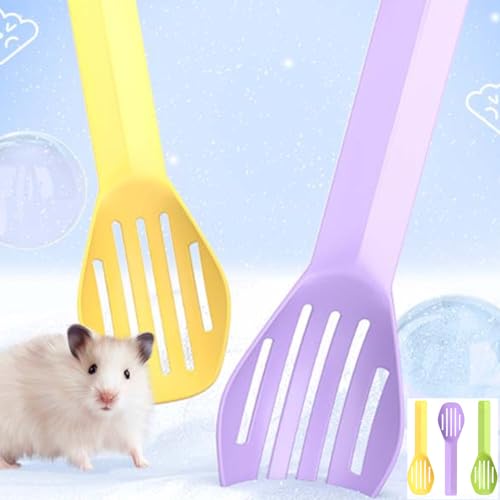 6 Pcs Hamster Scooper, Hamster Poop Scooper Small Litter Scoop Sand Bath Scoop Reptile Mini Litter Scoop Sandbox Scooper Hamster Bedding Scooper Pet Cleaning Tool
