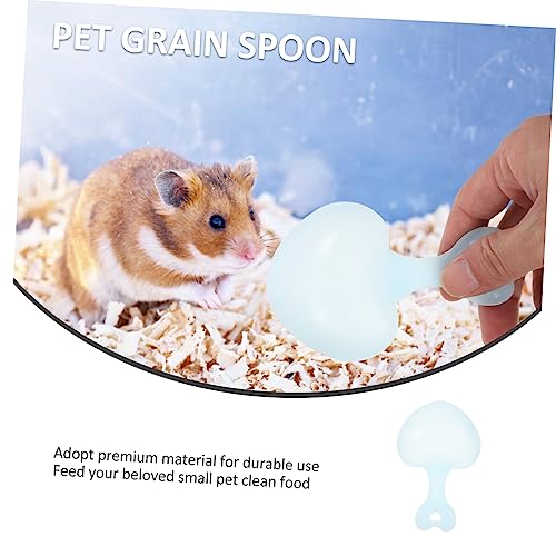 Toddmomy 10Pcs Pet Food Spoon Lightweight Household Scoop for Reptiles Hamsters Animals Easy to Carry Durable Material Present for Pet Owners