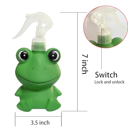 Cute Plastic Spray Bottle Duck Frog Cartoon Animal Plant Sprayer Cleaning Liquid Spray Bottle, Empty Bottles for Flowers Plants Gardens, Cleaning Houses and Cars (frog) - color: frog