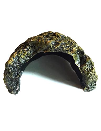 Reptile Habitat, Turtle Hideout,Water Tank Decoration for Fish, Reptiles, Amphibians,Frogs, Snakes,Lizards,Shrimps, Spiders and Small Animals… - size: Turtle Hide 01