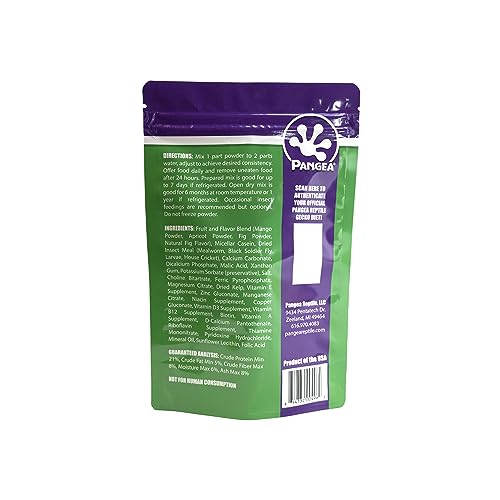 Pangea Gecko Diet with Fig & Insects, 16 oz - size: 1 Pound (Pack of 1)