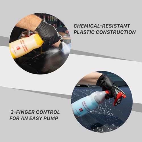 Maxshine 25oz Universal Heavy Duty Spray Bottle - Resistant Detailing Sprayer with Adjustable Nozzle & Ergonomic Trigger for Car Cleaning, Garage, Home (Gray) - color: Gray