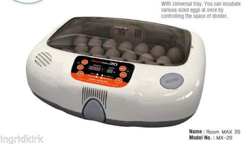 R-Com MX-20 Plastic/Metal Model Max 20 Automatic Digital Auto-Turning Egg Incubator