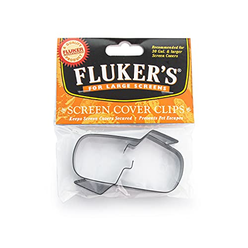 Fluker's Metal Screen Cover Clip for Reptile Terrariums - size: Large