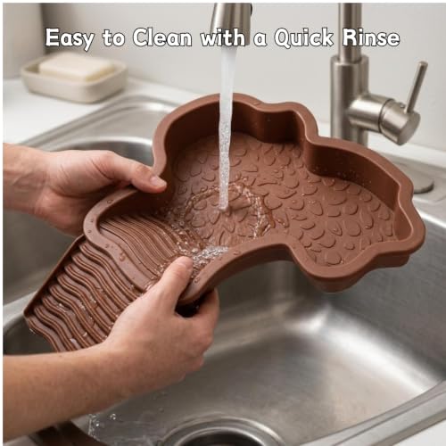 Extra Large Reptile Water Bowl with Ramp and 2 Feeding Dishes Set | Reptile Bathing Pool with Food & Water Bowls for Turtles, Tortoises, Lizards, Geckos, Bearded Dragons and Other Small Pets