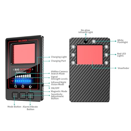 Hidden Camera Detector, Anti Spy Bug GPS Tracker Finder for Travel | Portable; Professional