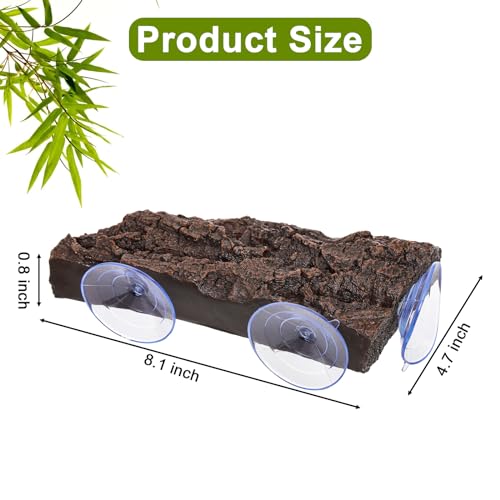 Turtle Basking Platform, Fish Tank Aquarium Tortoise Climbing Platform with 3 Suction Cups, Baby Tortoise Resting Terrace, Climbing Ramp Shale Reptiles Dock for Terrapins, Frogs
