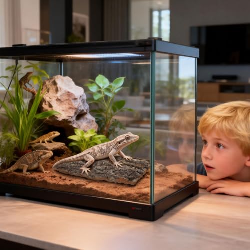 Veemoon Reptile Bark Decor 2 Pcs Natural Tree Bark Hide for Terrarium Climbing Platform for Lizard Gecko Bearded Dragon Snake 7.67 X 5.82 X 0.39 in