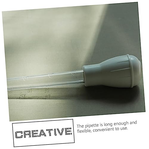 VANZACK 3pcs Aquarium Clean Pipettes Gravel Cleaning Tool for Fish Tank Water Change Safe Feces Easy for Sea Creature Feeding - color: White