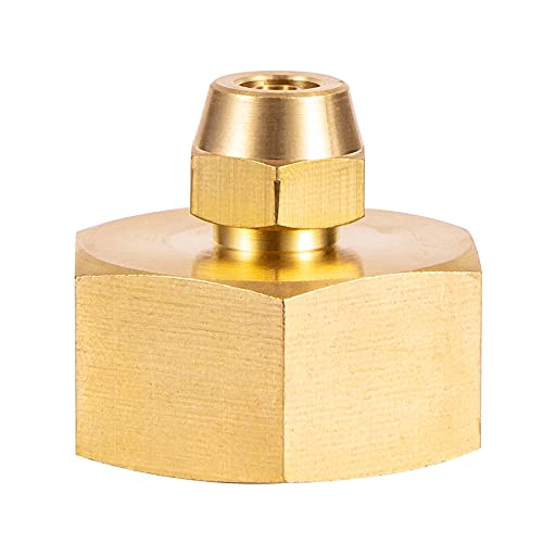 2 Pack Garden Hose Adapter, Solid Brass Standard 3/4" Female Thread to 1/4" Tube Adapter for Water Hose,Convert 3/4" Garden Hose to 1/4" Tube - size: 2 Sets 3/4" to 1/4" Adapter