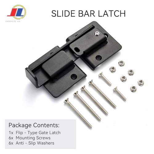 Flip Gate Latch, Barn Door Latch, 1 Pack, Black | Black flip gate latch for wood or metal gates, barns, sheds and cabinets; heavy duty iron construction, easy to install. - size: Flip Gate