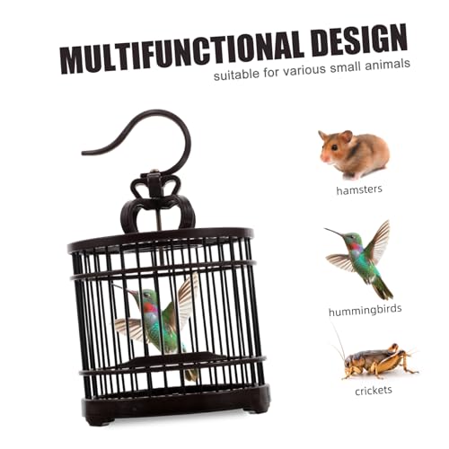 Sosoport Portable Decorative Habitat Cage for Small Animals Reptile Carrier Travel-Friendly Design Versatile Container for Crickets Hamsters and Hummingbirds