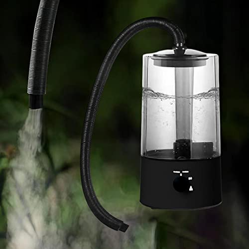 Reptile Humidifier Mister, 4L Top Fill Terrarium Fogger with Extension Hose, 25W Adjustable Mist for Reptile and Amphibian Habitats