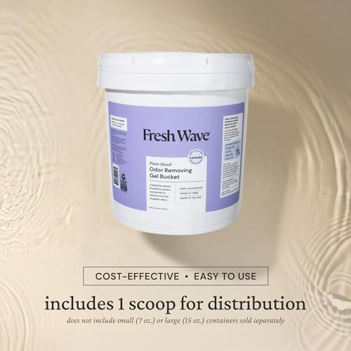 Fresh Wave Odor Eliminator Gel Bucket, 248 oz. Lavender Refill | EPA Safer Choice rated, No parabens or harsh chemicals, Refills up to 16 large gel jars, Pet-safe room deodorizer - size: 248 Fl Oz (Pack of 1)