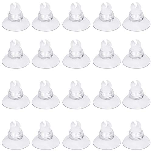 Pawfly 20 Pack Aquarium Suction Cups with Clips and Adjustable Zip Ties Cables Fish Tank Tools for Binding Moss Holding Airline Tubing Decorations Shrimp Nests and Reptile Hammocks - size: 20 Pack