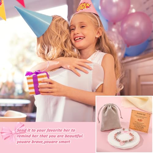 Axolotl/Horse Bracelet Gifts for Girls Kids, Charm Pearl Bead Bracelet Cute Stuff Birthday Jewelry for Daughter Granddaughter Teens - style: Axolotl-Girl-2