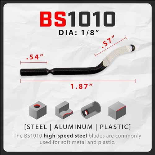 AFA Tooling Deburring Tool Set & 2 Countersink Hand Reamers, Red CNC Handle | 11 HSS blades with 360-degree rotation & 2 Countersink Hand Reamers make chamfers for 3D printing, metal, PVC, copper - style: 2 Reamers & Deburring Tool