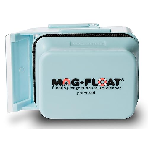 Large Acrylic Aquarium Algae with Scraper Cleaner | Magfloat Floating Magnetic Fish Tank Magnet Cleaning Scrubber Brush Tool for Freshwater Saltwater Marine Reef Tanks - size: Large