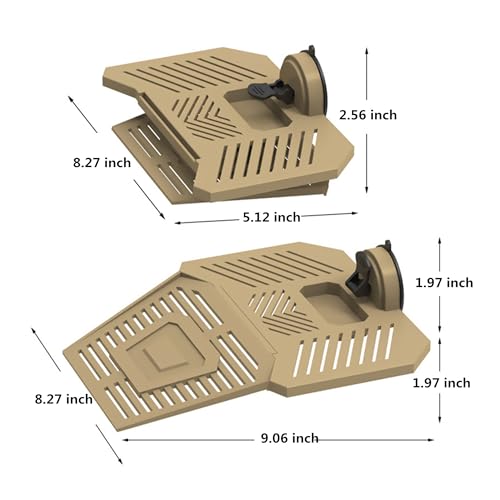 Turtle Resting Basking Platform, Turtles Ramp Removable Tortoise Climbing Ladder Resting Terrace for Reptiles Amphibian Habitat Hideouts Aquarium Floating Dock (Brown, L) - color: Brown, size: L