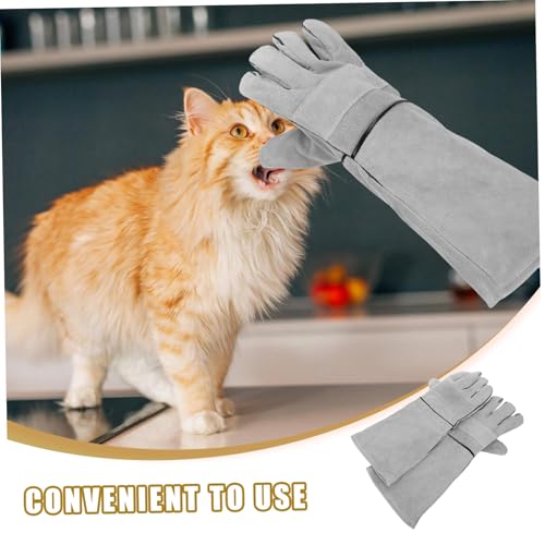 Mipcase 1 Pair Pet Handling Gloves Protective Gloves for Grooming Welding and Feeding Dogs Cats Birds and Reptiles Flexible Design for Safety and Versatility