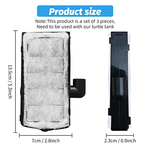3 Pieces Set - Integrated Turtle Tank Filtration Accessories
