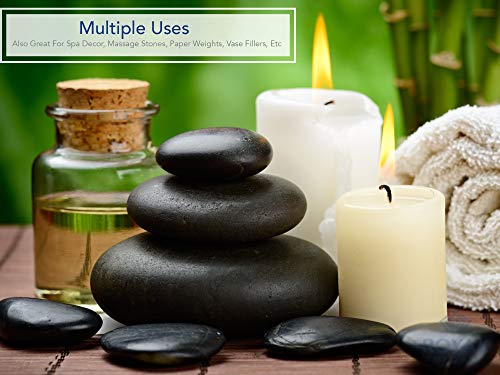 Royal Imports Flat River Rocks for Painting Craft Rocks – Grey Large 5lbs | Vase Filler Aquarium Gravel Smooth Stones for Arts & Crafts Fish Tank Gravel, Terrariums, Home Decor DIY & Crafting Projects - size: Large - 5 lbs