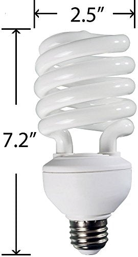 Hydrofarm Agrobrite FLC32D Compact, 32 Watt, 6400K Fluorescent Spiral Grow Lamp, 1 Count (Pack of 1), Brown/A - style: 32W/6400K