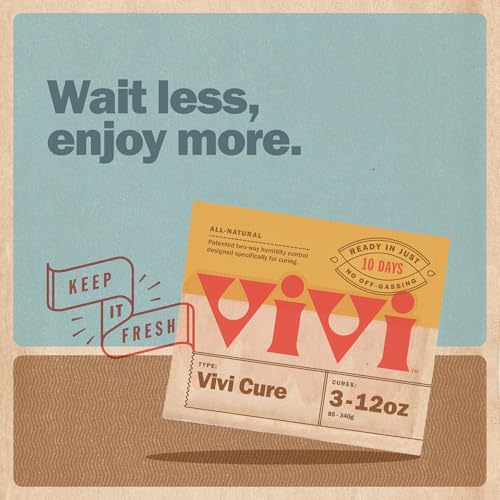 Vivi 10-Day Refining Process Humidity Control Packs | Balance Moisture for 3 to 12 oz in Any Airtight Storage Container, 4-Pack with Resealable Bag, Powered by Boveda