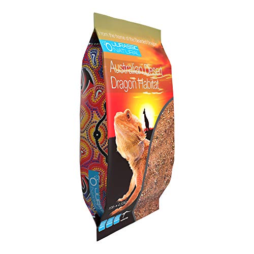 Jurassic Natural Australian Desert Dragon Habitat Substrate, Red, 10lb | For Bearded Dragons and Other Lizards - color: Red, size: 10lb