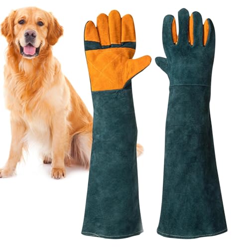 Dog Bite Protection Gloves - Heavy Duty Protective Mitts | Puncture Resistant Dog Training Gear | Scratch Proof Cat Grooming Gloves, Grooming Mitts Sleeve for Pet Care Workers Rescue W - color: C