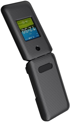 Holster Combo for Cricket Debut Flex Flip Phone Case with Belt Clip - Black | Also Fits AT&T Cingular Flex 2, For Model U1030AA or U1030AC via 2023 - color: Black