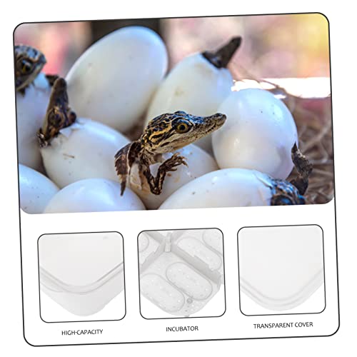 Professional Reptile Breeding Box Durable Egg Incubator Case for Hatching Geckos Lizards and Turtles Lightweight Design for Easy Use and Protection - color: White
