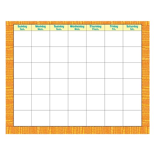 Reptile Orange Wipe-Off® Calendar – Monthly