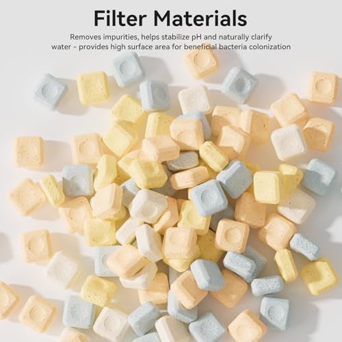 Aquarium Filter Media for Freshwater & Marine Tank Bio Filter Mix with Ceramic Block & Bio Balls, Helps Maintain Clear Water for Sump, Pond & Koi Fish Tanks - size: 1.1lb-Ceramic Block