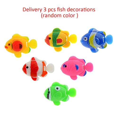 Saim Aquarium Ceramic Cave Decoration,Pleco Hideaway Fish Tank Accessories with 3 Small Fish for Betta Shrimp Shelter Breeding Tube Hiding Rest and Play