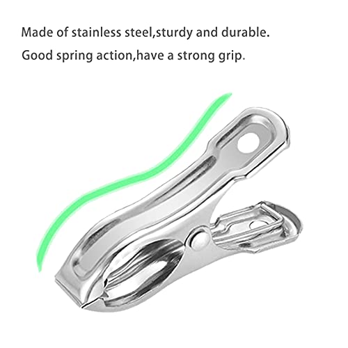 80Pcs Garden Clips for Netting, 2 Inch Metal Greenhouse Clamps | Stainless Steel Body, Strong Spring Grip Fits 3/8 to 3/4 Inch Poles, Securing Netting, Shade Cloth and Plant Covers to Frames - style: 80Pcs