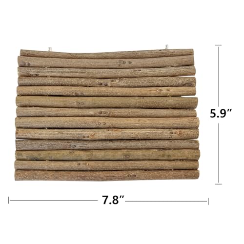 Natural Wooden Hamster Mouse Tunnel Tube, Small Animal Chew Toy for Rat Rodents