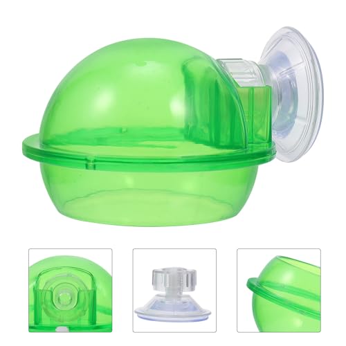 TEHAUX Escape Proof Reptile Food Bowl with Suction Cup, 2pcs Worm Container and Gecko Feeder for Crawling Pets and Terrarium Feeding