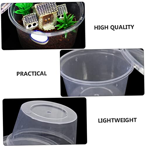 Mikikit 20Pcs Boxes Reptile Breeding Boxes Durable White Containers for Spiders Lizards Frogs and Pets for Quarantine and Comfortable Living Environment