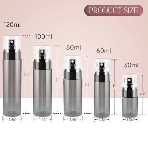 Black Small Spray Bottles, Portable Plastic Fine Mist Containers | 2.7oz 3Pack Multi-purpose Empty Refillable Bottles; For Hair Care, Salon, Plant Watering, Skincare, Household Cleaning - color: Black-3, size: 2.7OZ